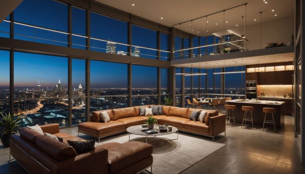 Lofts design et penthouses suspendus au-dessus des villes